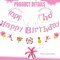 Hawaiian Birthday Banner - Pink Tropical Happy Birthday Banner